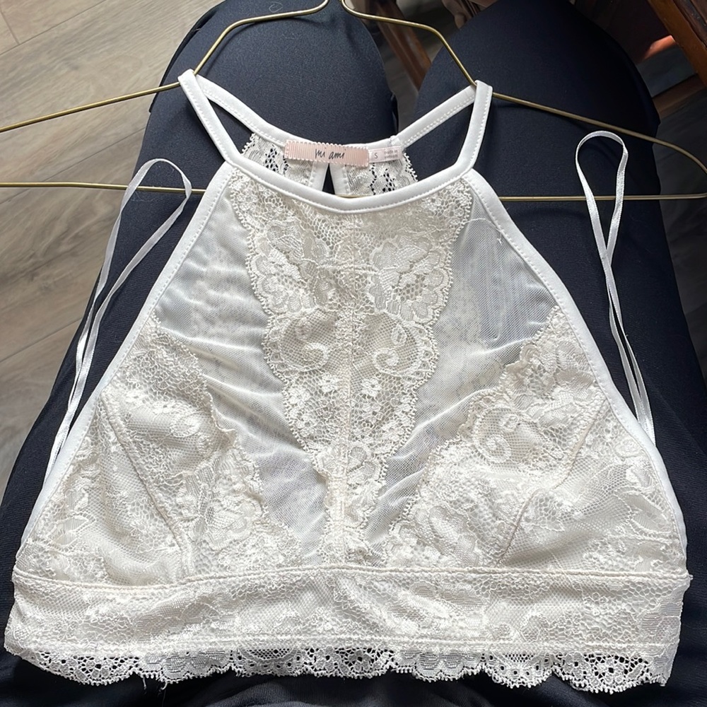 Mi Ami Cream/Off-White Bralette
